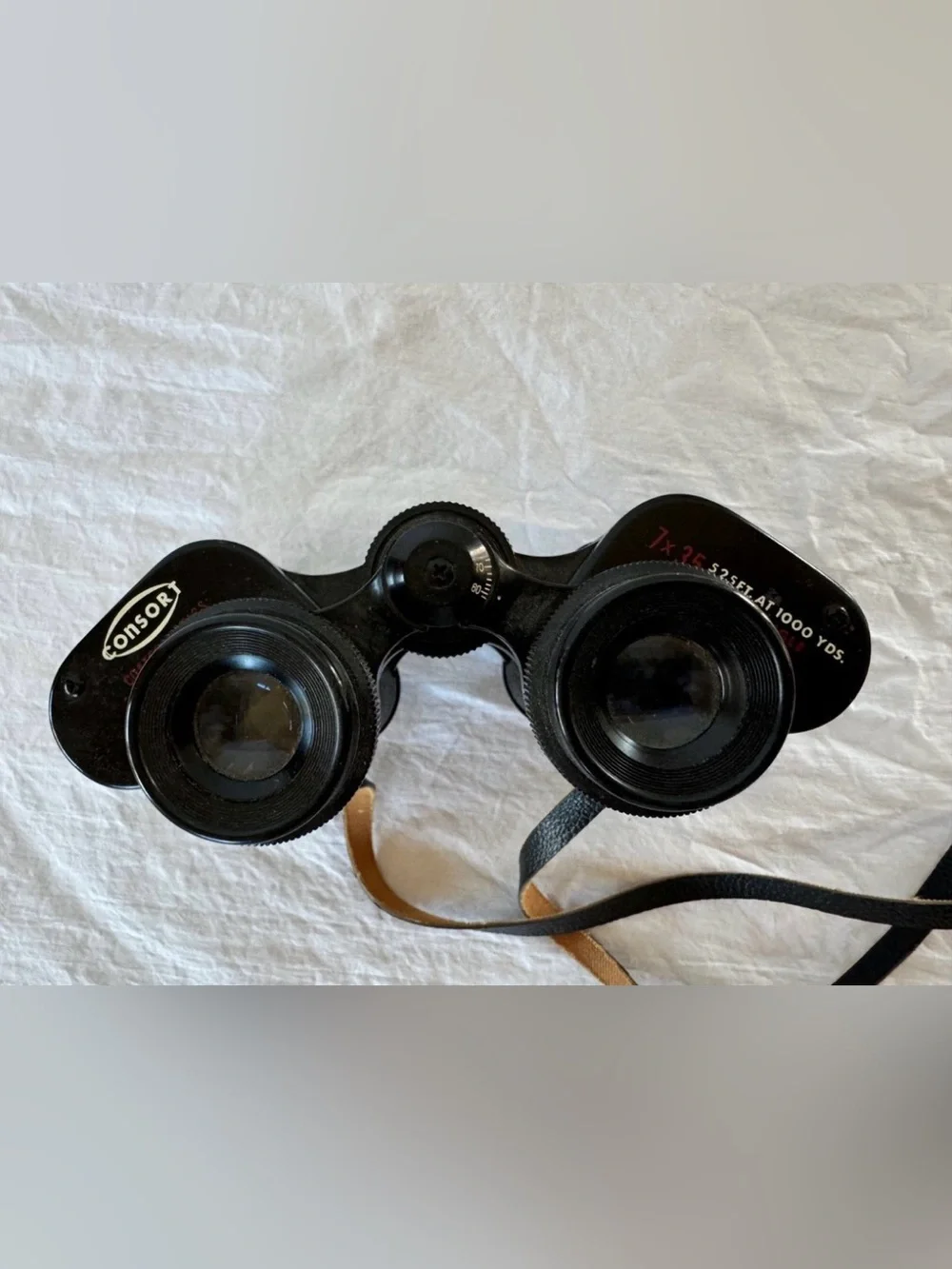 Vintage Black 7x35 Binoculars – Compact Outdoor Optics